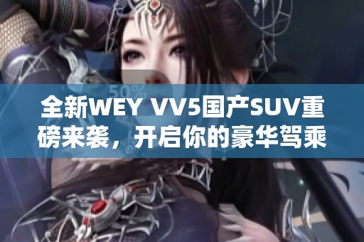 全新WEY VV5国产SUV重磅来袭，开启你的豪华驾乘体验