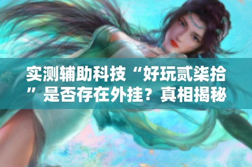 实测辅助科技“好玩贰柒拾”是否存在外挂？真相揭秘！