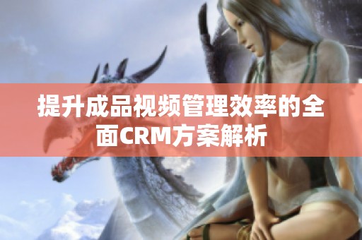 提升成品视频管理效率的全面CRM方案解析