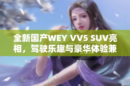 全新国产WEY VV5 SUV亮相，驾驶乐趣与豪华体验兼得