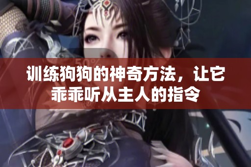 训练狗狗的神奇方法，让它乖乖听从主人的指令