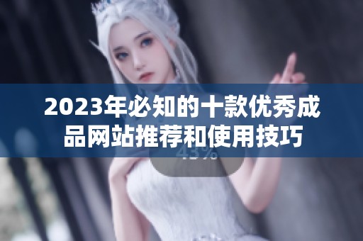 2023年必知的十款优秀成品网站推荐和使用技巧