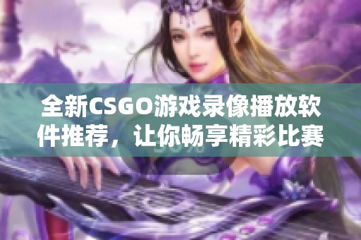 全新CSGO游戏录像播放软件推荐，让你畅享精彩比赛回放