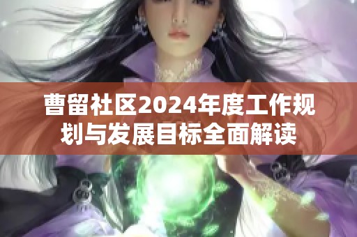 曹留社区2024年度工作规划与发展目标全面解读