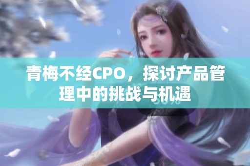 青梅不经CPO，探讨产品管理中的挑战与机遇