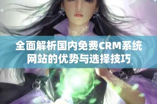 全面解析国内免费CRM系统网站的优势与选择技巧