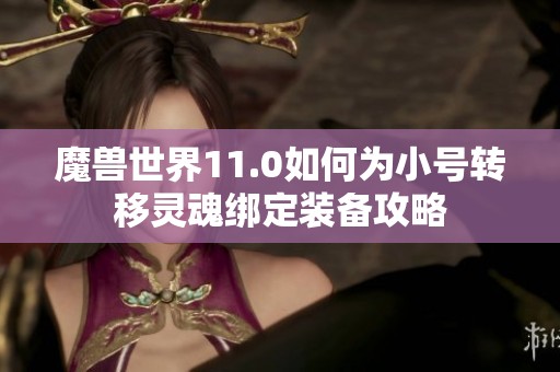 魔兽世界11.0如何为小号转移灵魂绑定装备攻略