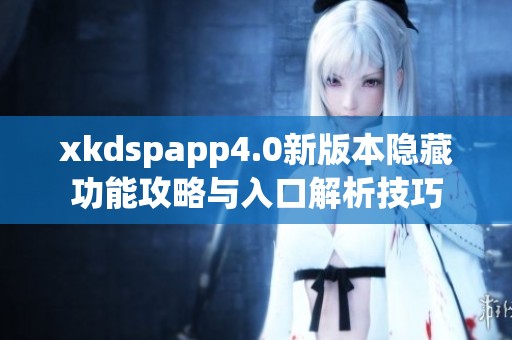 xkdspapp4.0新版本隐藏功能攻略与入口解析技巧