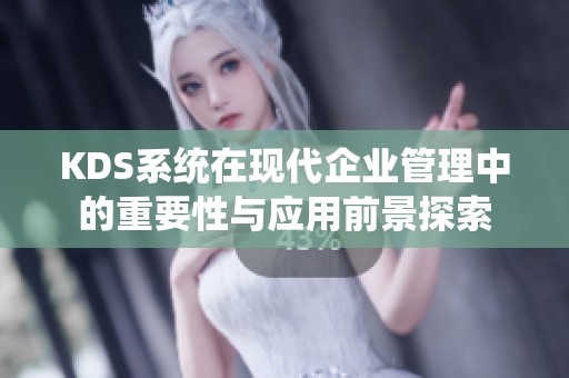 KDS系统在现代企业管理中的重要性与应用前景探索