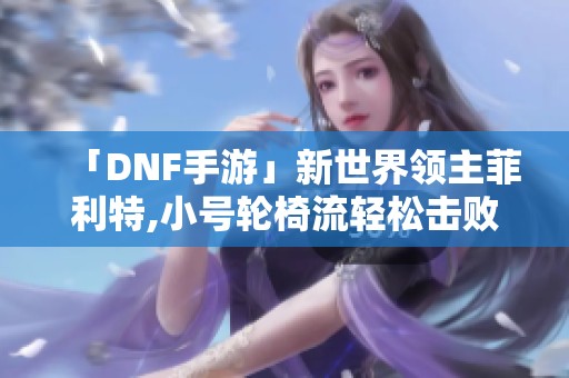 「DNF手游」新世界领主菲利特,小号轮椅流轻松击败攻略！