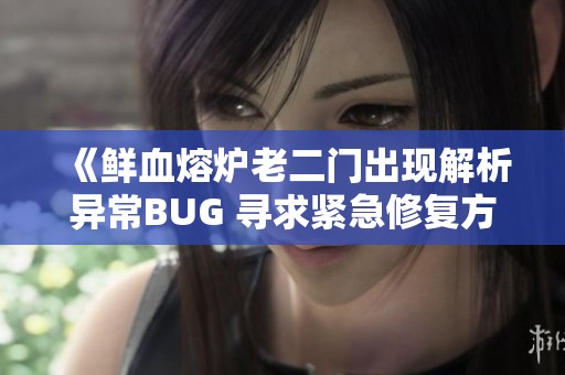 《鲜血熔炉老二门出现解析异常BUG 寻求紧急修复方案》