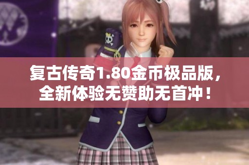 复古传奇1.80金币极品版，全新体验无赞助无首冲！