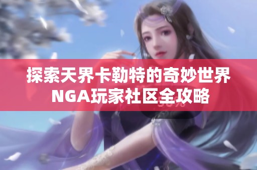 探索天界卡勒特的奇妙世界 NGA玩家社区全攻略