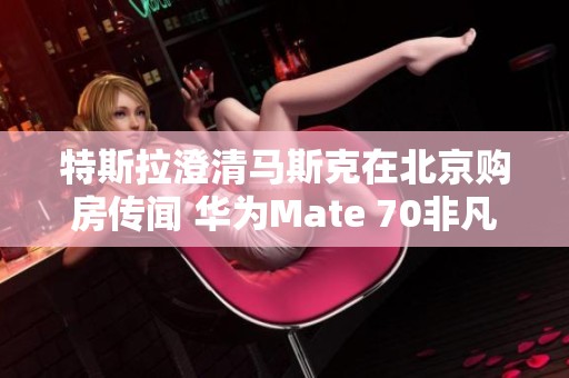 特斯拉澄清马斯克在北京购房传闻 华为Mate 70非凡大师全陶材质亮相