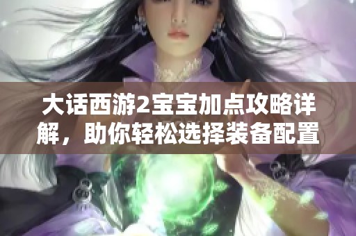 大话西游2宝宝加点攻略详解，助你轻松选择装备配置