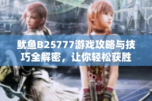 鱿鱼B25777游戏攻略与技巧全解密，让你轻松获胜