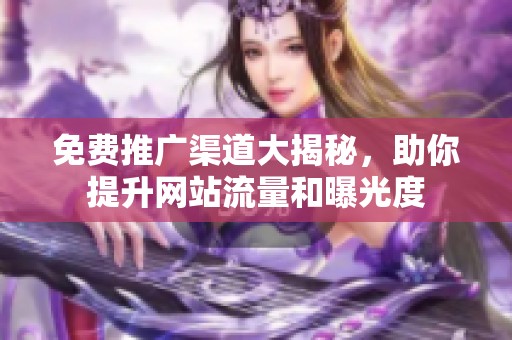 免费推广渠道大揭秘，助你提升网站流量和曝光度