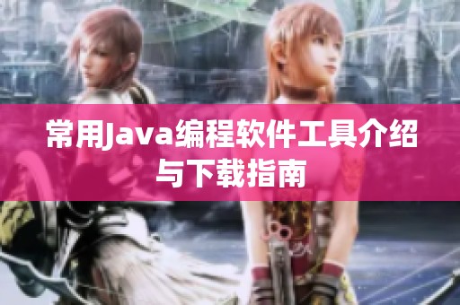 常用Java编程软件工具介绍与下载指南