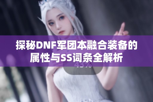 探秘DNF军团本融合装备的属性与SS词条全解析