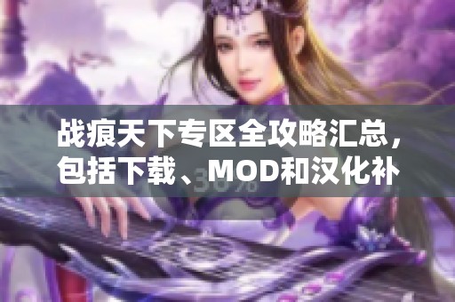 战痕天下专区全攻略汇总，包括下载、MOD和汉化补丁信息