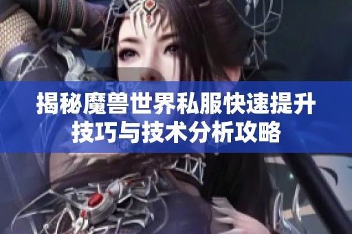 揭秘魔兽世界私服快速提升技巧与技术分析攻略