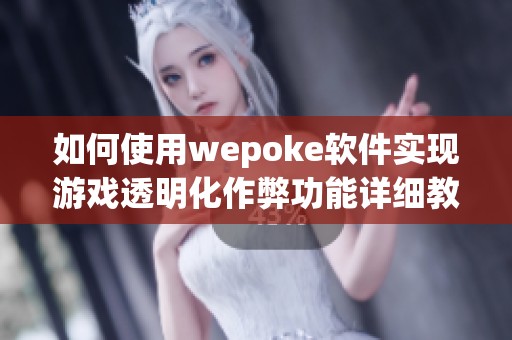 如何使用wepoke软件实现游戏透明化作弊功能详细教程