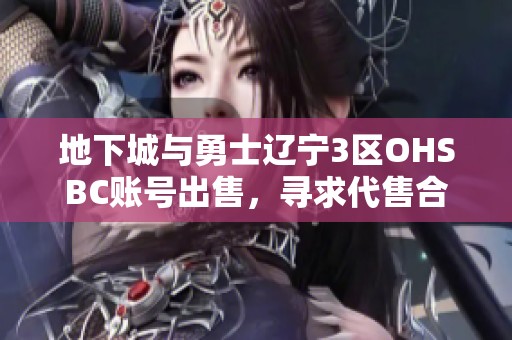 地下城与勇士辽宁3区OHSBC账号出售，寻求代售合作伙伴